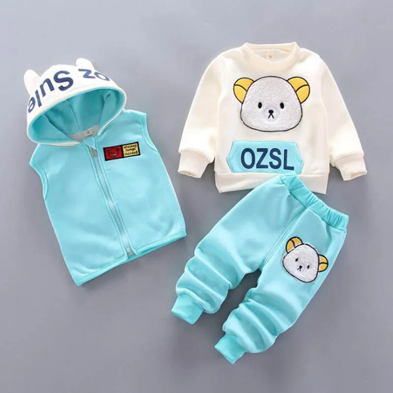 Set  Hooded Outerwear Tops+ Pants