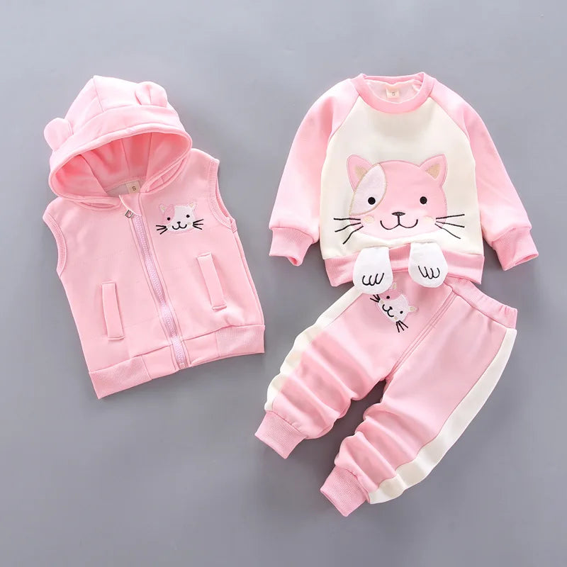 Set  Hooded Outerwear Tops+ Pants