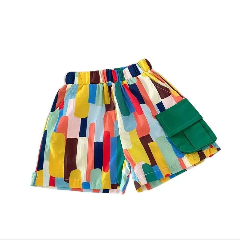 Color Striped Shorts