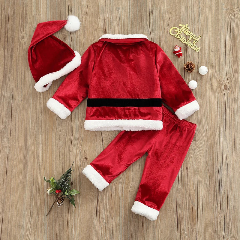 Set Santa Claus  Tops +Trousers + Hat