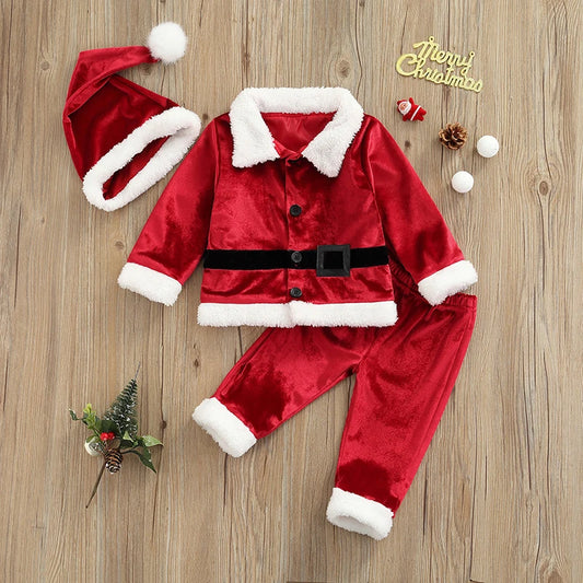 Set Santa Claus  Tops +Trousers + Hat