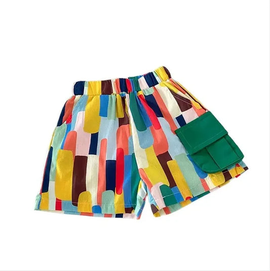 Color Striped Shorts
